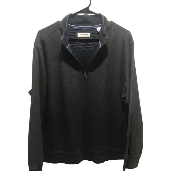 Men’s English Laundry 1/4 Zip Fleece Waffle Knit Pullover Sweater Size XL Gray - Picture 3 of 8